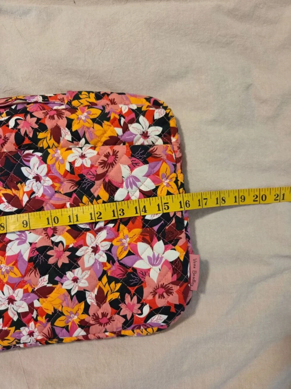 Vera Bradley Floral Quilted Computer laptop Case Bag Multicolor zip college